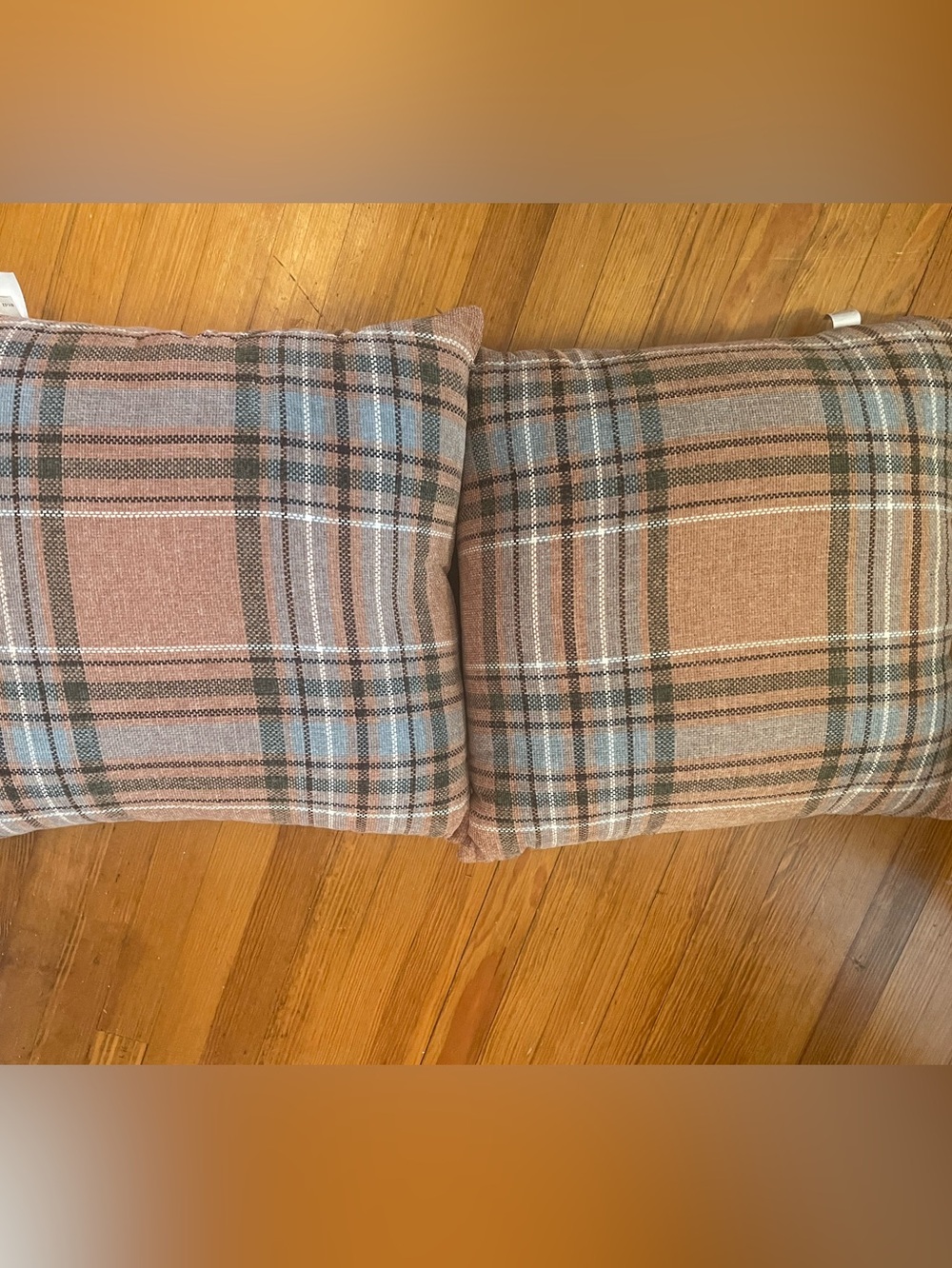 TWO BRAND NEW Plaid Throw Pillows-Home Accents